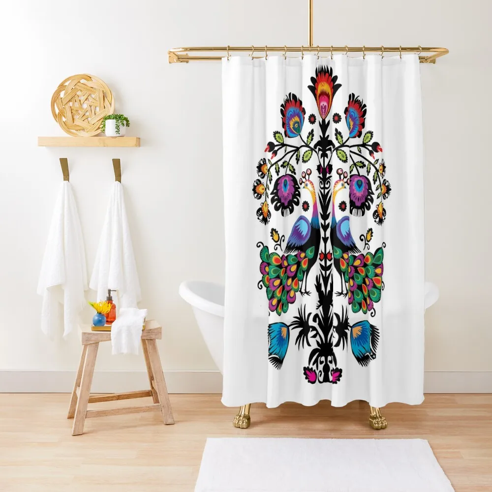

Folklore with peacocks Shower Curtain Bathroom Accessorys For Bathroom Shower Curtain