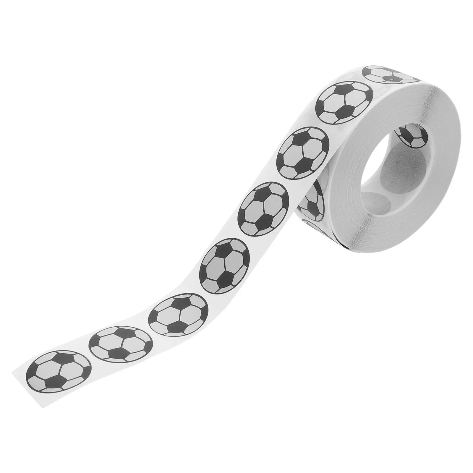 

1000Pcs Round Scratch-Off Stickers Self-Adhesive Soccer Pattern Scratch Card Coating for Reward Prize Raffle Ticket Labels
