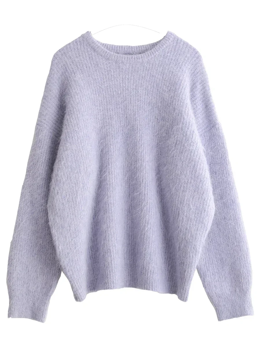 CHIC VEN Women’s Sweater Pullover Solid Loose O Neck New Soft Alpaca Female Tops Woman Knitwear Jumpers Spring Autumn 2024 5 CHIC VEN Women's Sweater Pullover Solid Loose O Neck New Soft Alpaca Female Tops Woman Knitwear Jumpers Spring Autumn 2024 5