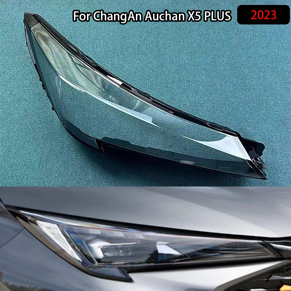 

For ChangAn Auchan X5 PLUS 2023 Headlight Cover Headlamp Shell Transparent Lampshade Case Plexiglass Replace Original Lens