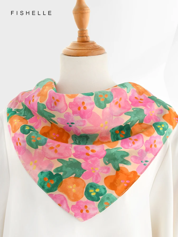 Nuevo 100% bufanda de seda auténtica crepé de chine chal fino bufanda cuadrada corbata señora regalo de lujo diadema de alta calidad pañuelo hijab