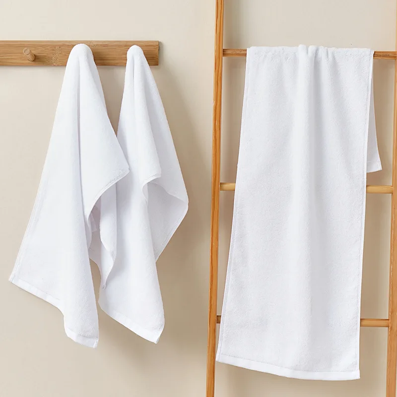 3 uds 35x110cm algodón blanco grandes toallas deportivas regalo cara toallas de mano toallas de cocina Hotel restaurante jardín de infantes toallas de algodón