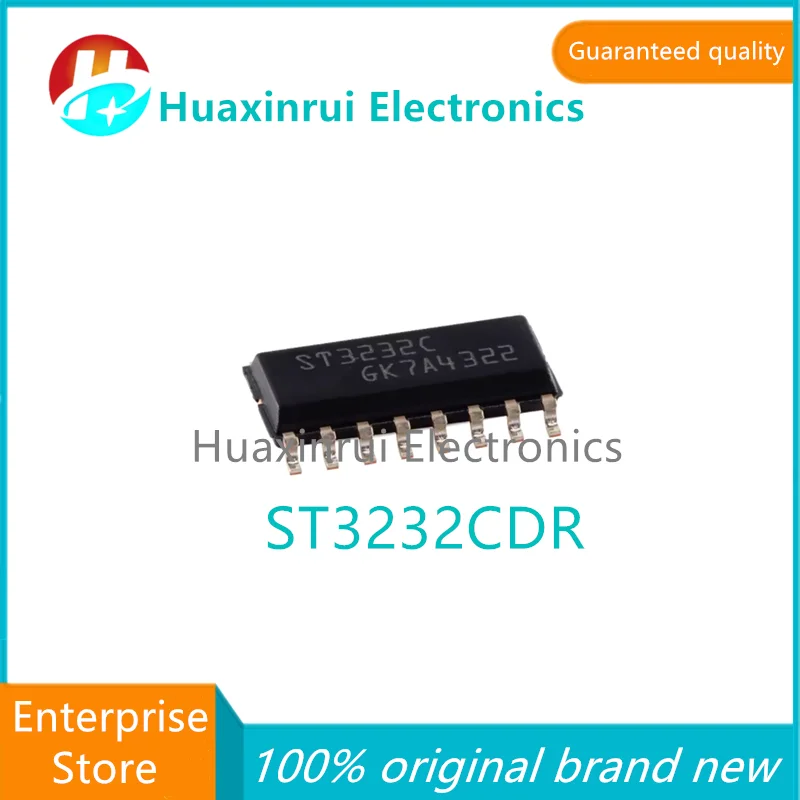 ST3232CDR SOP-16 100% original brand new silk screen ST3232C 3 to 5.5V low-power RS-232 driver and receiver chip ST3232CDR