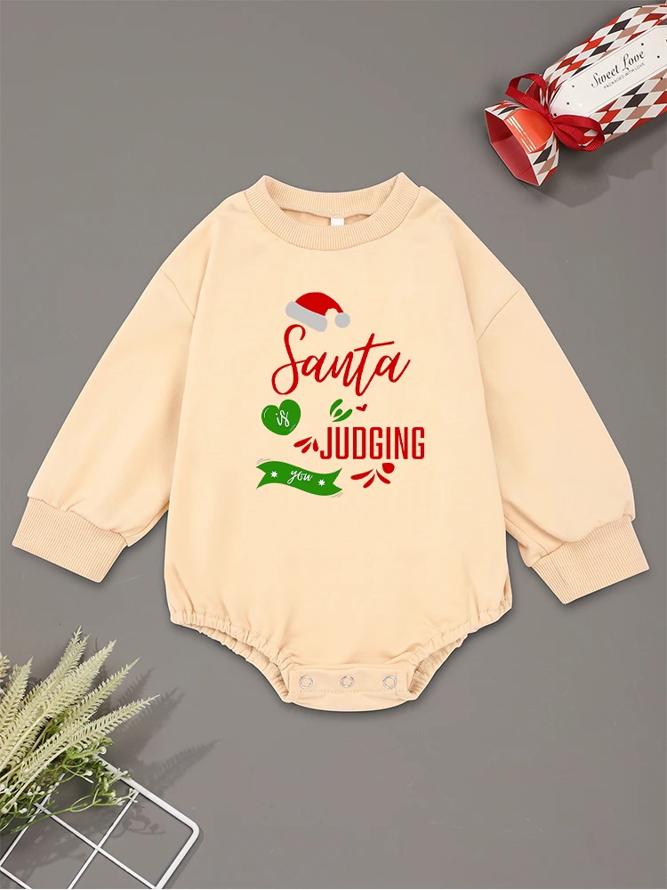 Christmas Baby Boy Clothes Winter Xmas Home Toddler Girl Jumpsuit Cozy Soft Festival Style Newborn Onesies Long Sleeve Dropship