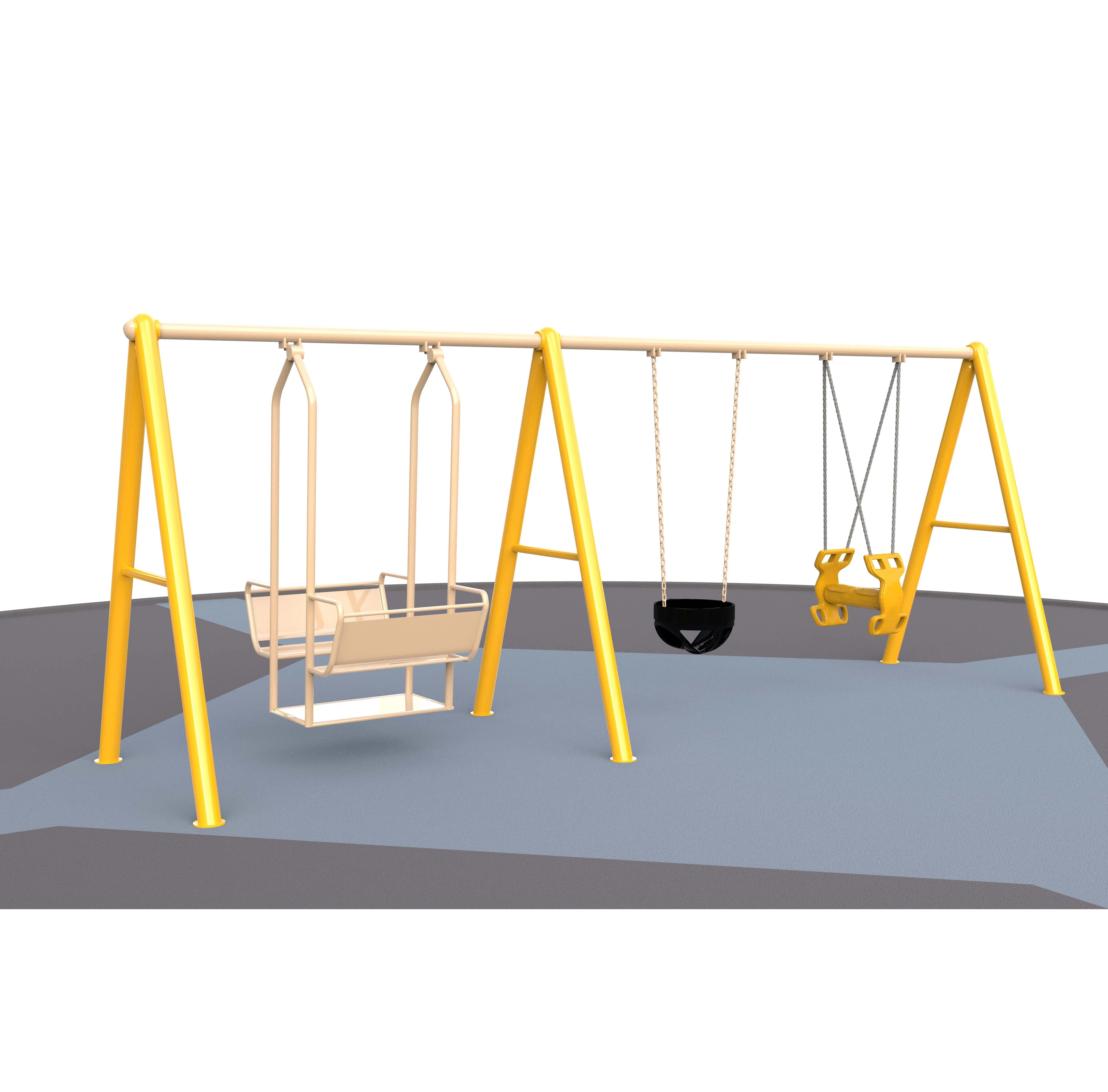 

High Quality City Park Kids Patio Swings Children Outdoor Playground Equipment Baby Funny Play Cradle Swing Set for Sale