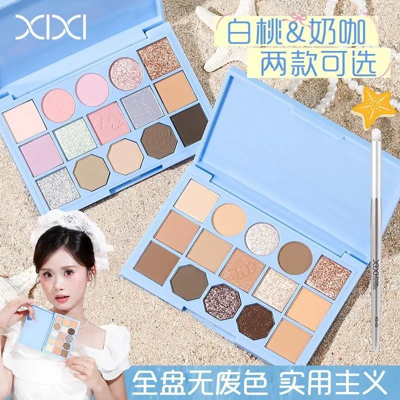 Paleta Cieni do Powiek 15 Kolorów Bogini Księżyca - Matowe, Delikatne, Błyszczące Rozświetlacze - Zimne Odcienie Niebieskiego i Różu - Utopia Tajemniczy Sen - Paleta Kolorów