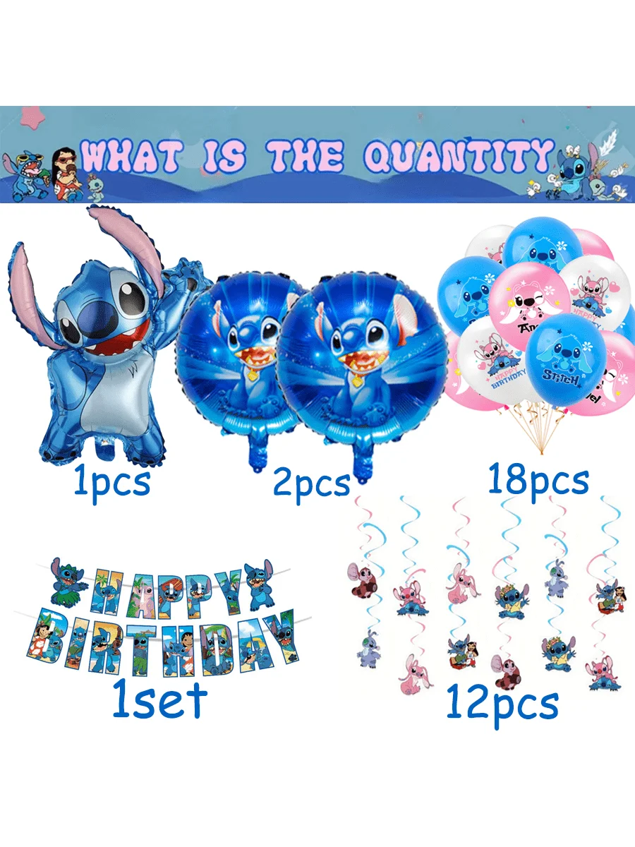 Blue Stitch Balloon Kit Alien Experiment Theme Design für Luftballons Party Halloween Dekorationen Weihnachten Überraschung Veranstaltungen Spielzeug
