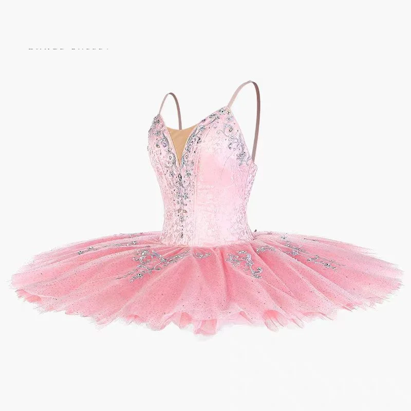 2025 فستان باليه بلوبيرد فضي خرافي فستان المنافسة GDC زي أداء احترافي مخصص