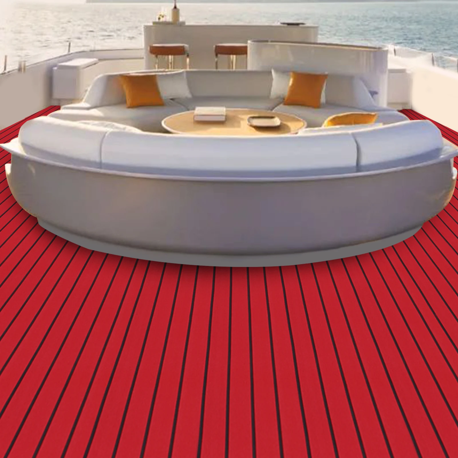 

Waterproof EVA Non-slip Mat 94.5x35.4x0.24in Teak Floor Mat for Boat Yacht Dock Gym