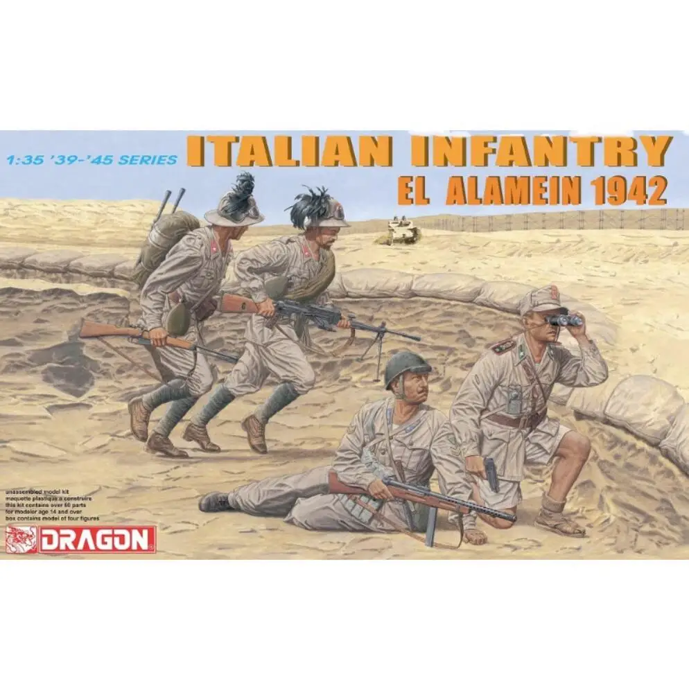 DRAGON 6391 1/35 Italian Infantry, El Alamein 1942 (4 Figures Set)