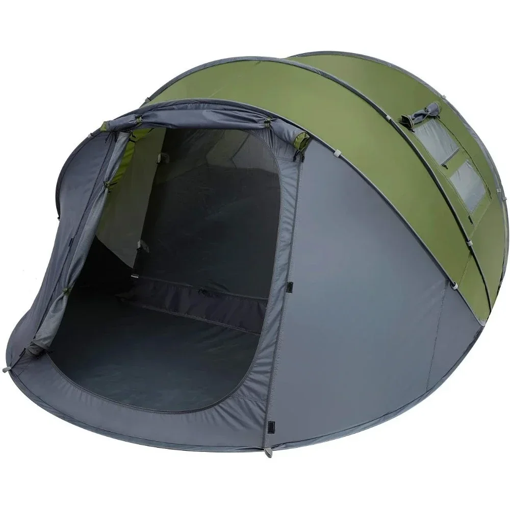 Easy Pop Up Tent, 6 Person Automatic Setup,Waterproof, Double Layer,Instant Family Tents for Camping,Hiking & Traveling