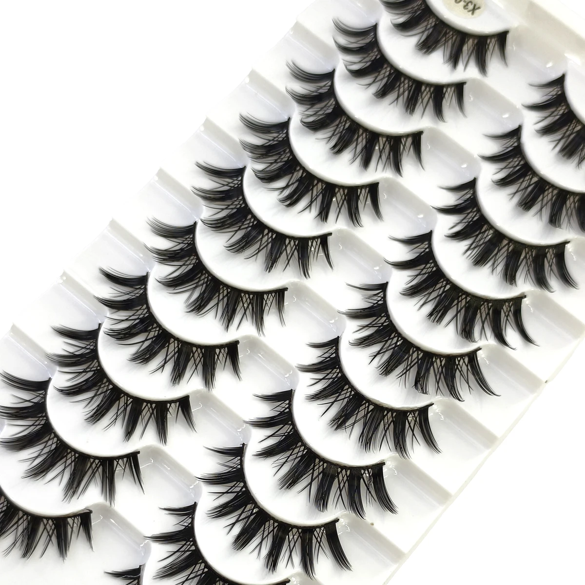 NEU 10 Paar Katzenaugen-Wimpern, flauschige künstliche Nerzwimpern, 8D-Wimpernpackung, dramatische lange, dicke Volumenwimpern, falsche Wimpern – Detail 13