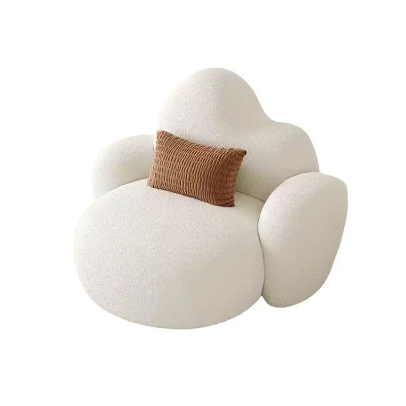 

Cream wind lamb wool cloud sofa