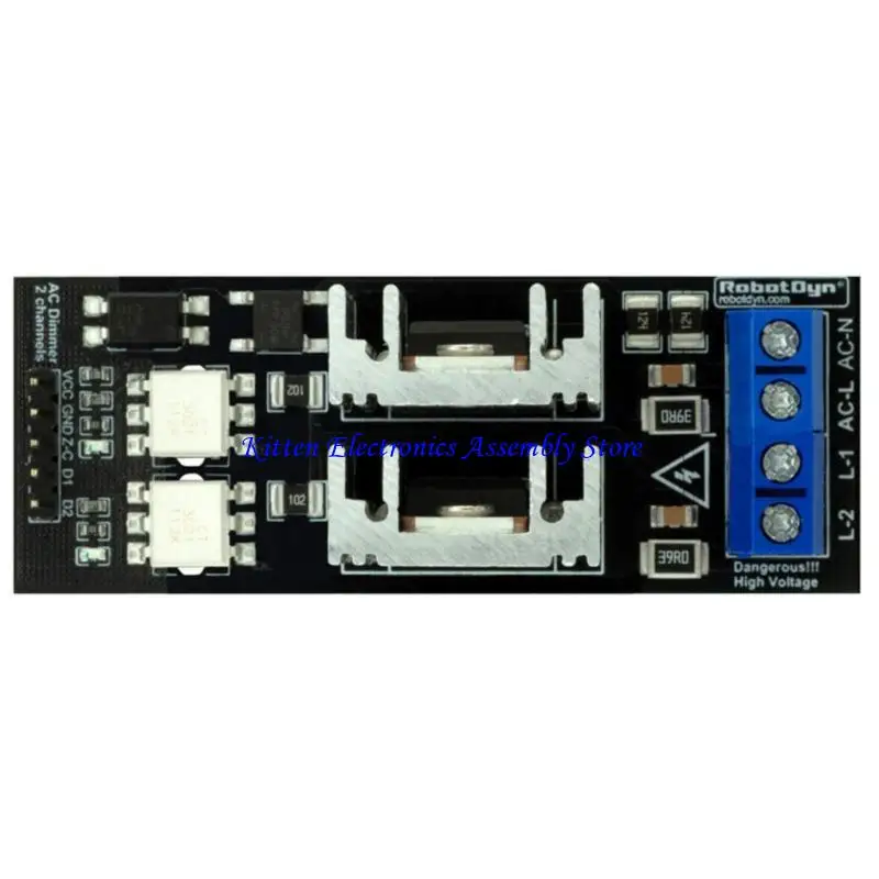 96GD AC Load Controller ضوء خافت مستقل 2CHANNEL 3.3V/5V LOGICS دعم لأتمتة المنزل ومشاريع DIY