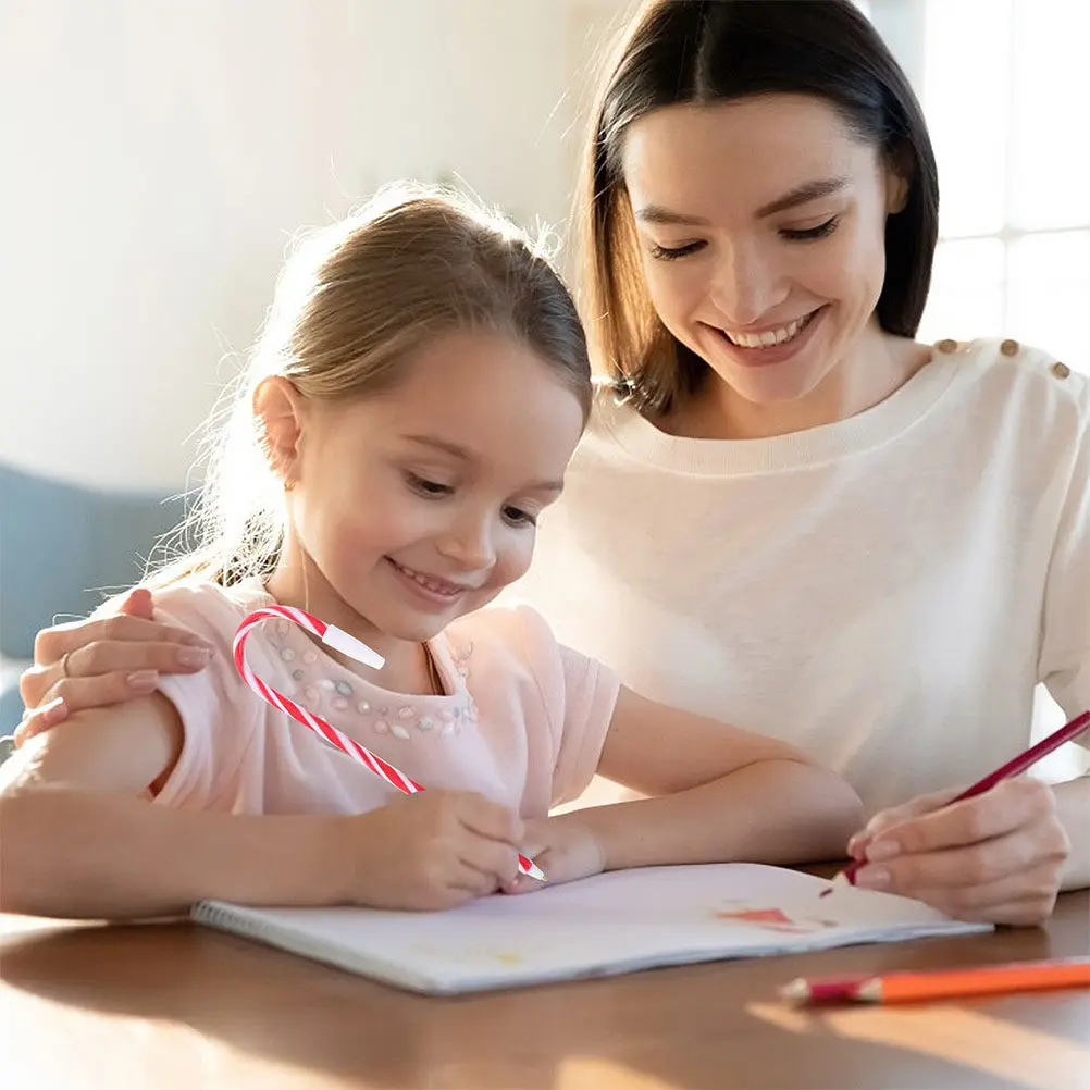 

12Pcs Xmas Candy Cane Gel Pens Creative Christmas Theme Pens Lightweight Smooth Writing Kids Stationery Festive Tree Decor