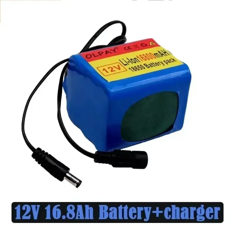 3S 3P 12V 16800 Mah 18650 Oplaadbare Batterij 12V Met Bms Lithium Batterij Beschermpaneel + 12.6V Oplader Elektrische Scooter