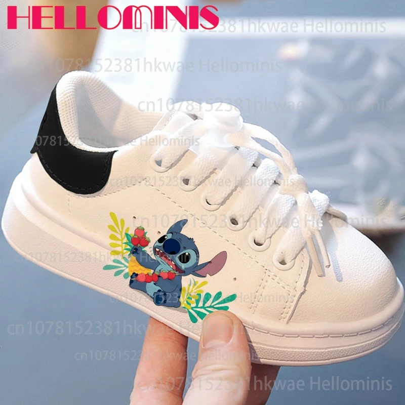 Cute Stitch baby Girl boy Soft shoes Fashion Children Sneakers Cartoon Student Running Casual Sports Shoes christmas Gift