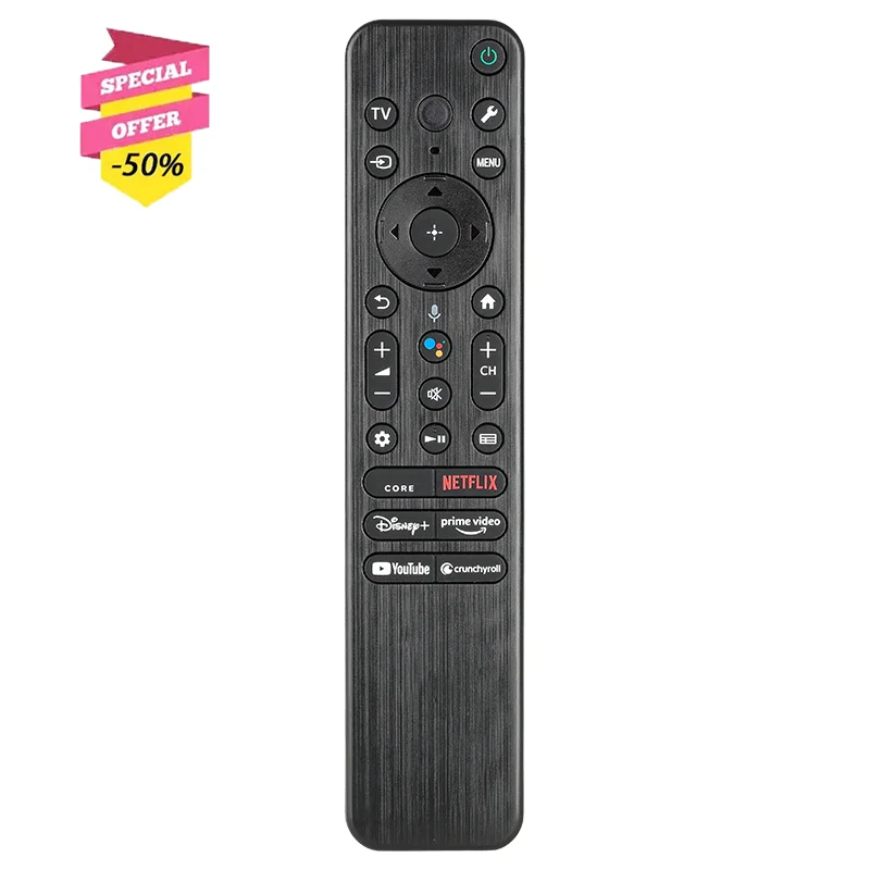 RMF-TX810U Voice Remote Control for Sony 4K Ultra HD TV Replacement Controller With NETFLIX PrimeVideo YouTube Buttons