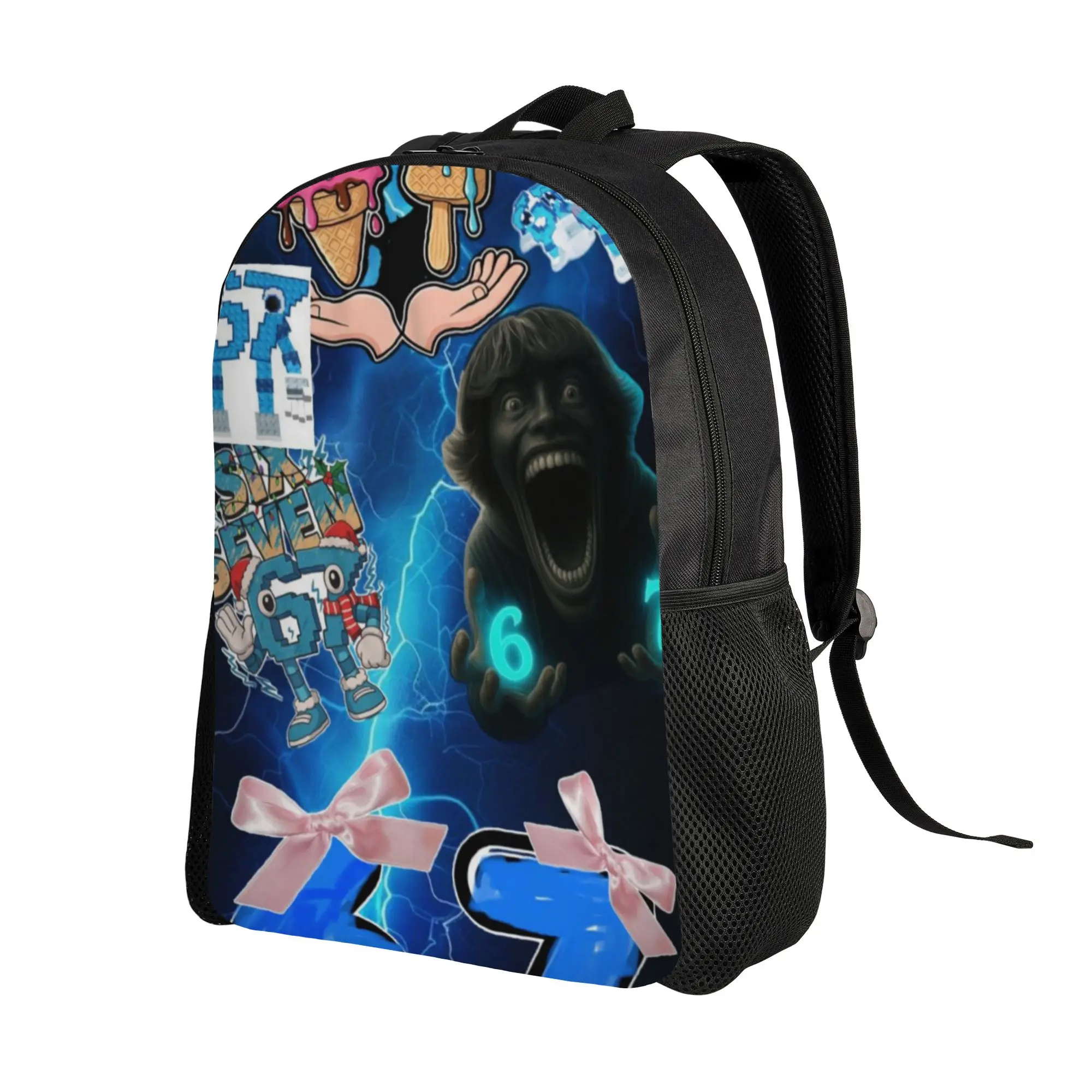 Back to school season Large Capacity 67 six seven meme 7 Daypack 67 College Student Rucksack Backpack