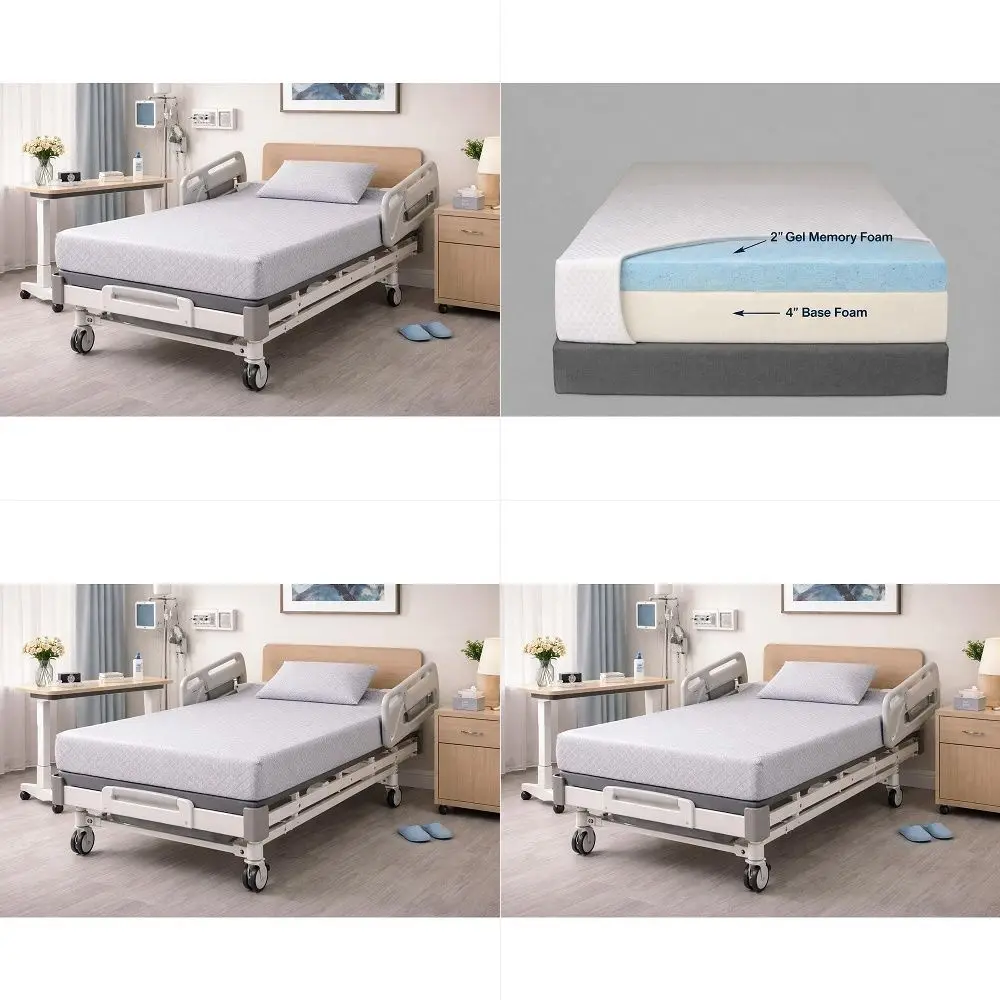 

Made 6 Gel Memory Foam Hospital Bed Mattress, MediumFirm Feel 36 x 80, Hospital Bed Sizes