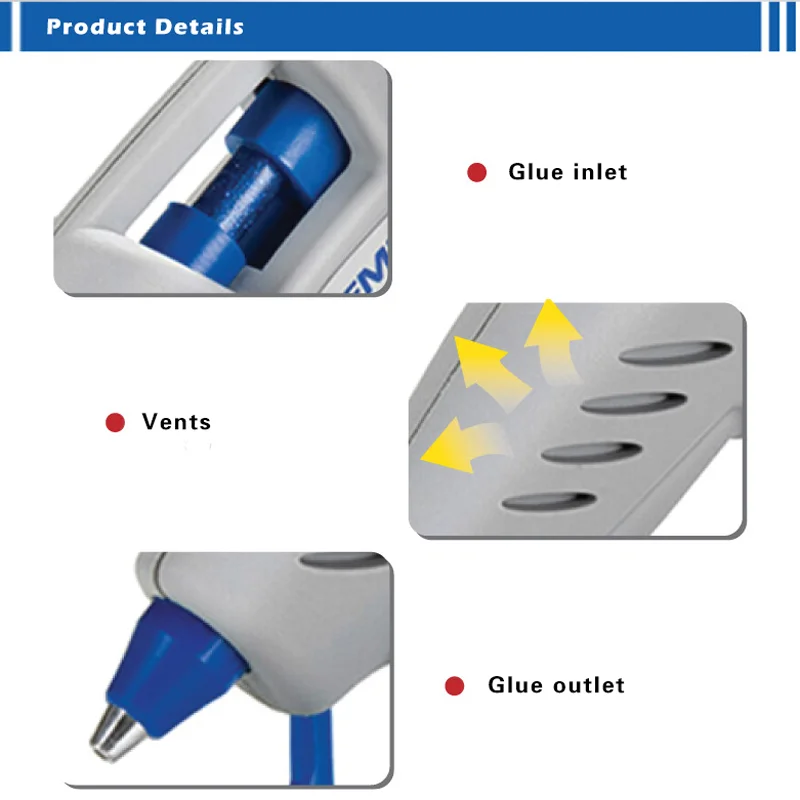 DREMEL-pistola de pegamento profesional de fusión en caliente 930/940, juego de herramientas de reparación de bricolaje, barras de pegamento de 7/11mm, adhesivo de fusión en caliente, salida de pegamento rápida