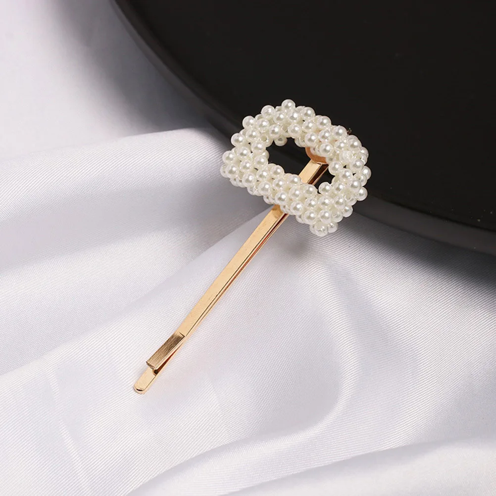 

1pc Letter Imitation Pearl Durable Barrette For Women Fashion Accessory Bead Decorative Side Hairpin Gift Pearl Hairpin