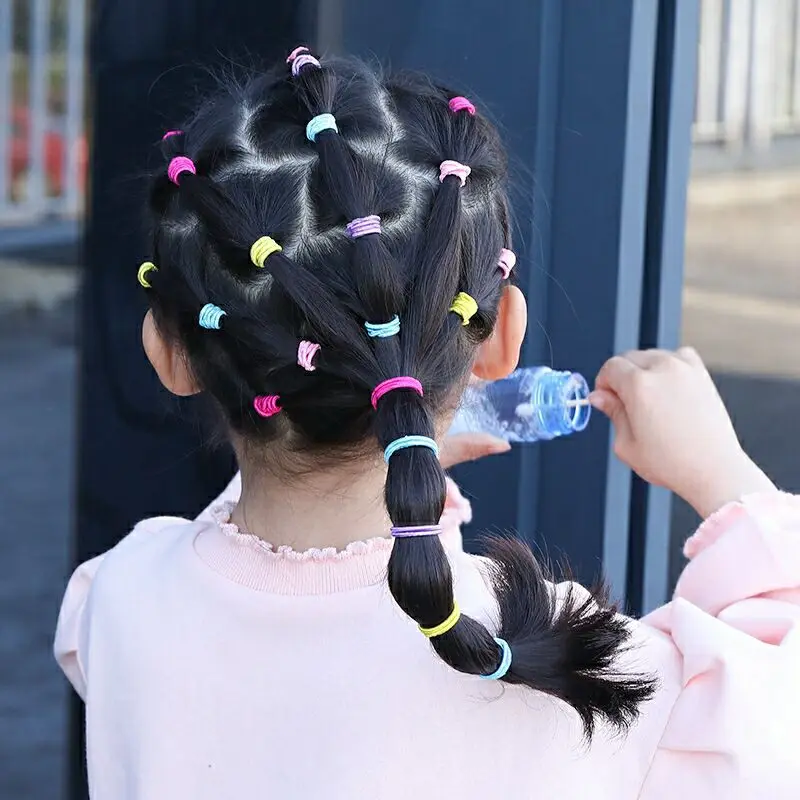 500pcs Girls Colorful Small Disposable Rubber Bands Gum For Ponytail Holder Scrunchie Hair Bands Fashion Hair Accessories image 5