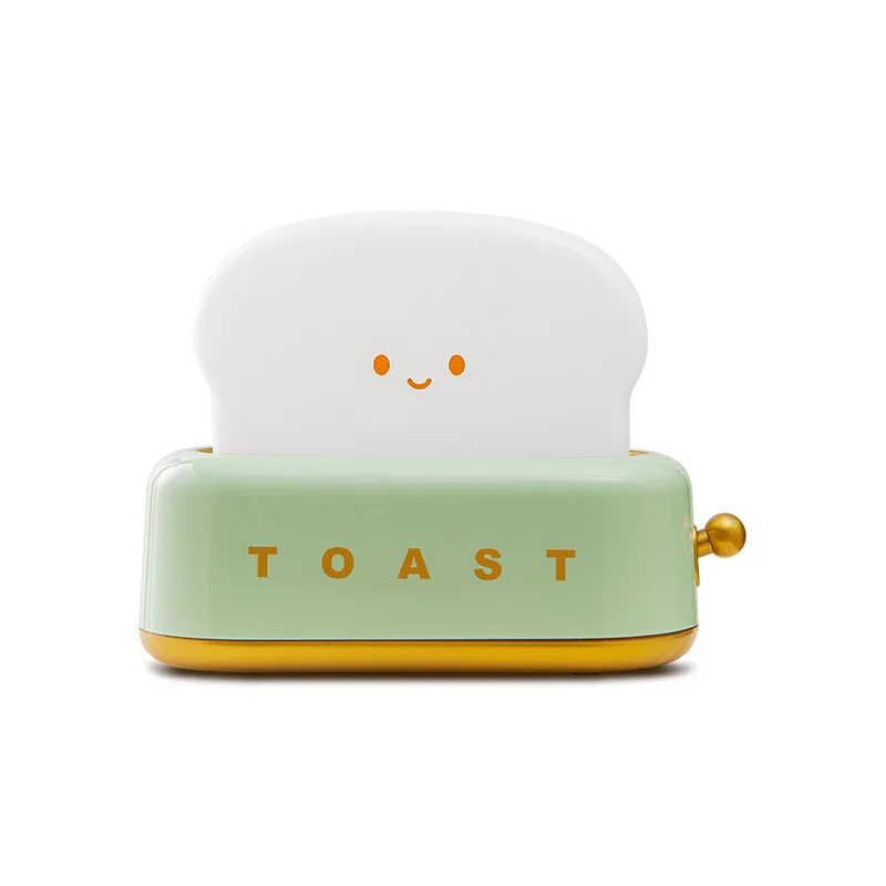 Toast kreskówka lampka nocna LED urocza maszyna do chleba lampka nocna z USB ładująca lampka oświetlenie LED do pokoju dla dzieci