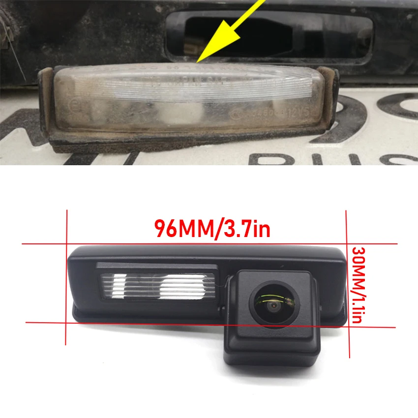 Reversing Camera For Toyota Camry XV40 Aurion Avensis 2007~2011 2012 2013 CCD Night Vision license plate Camera Fisheye Lens view 4