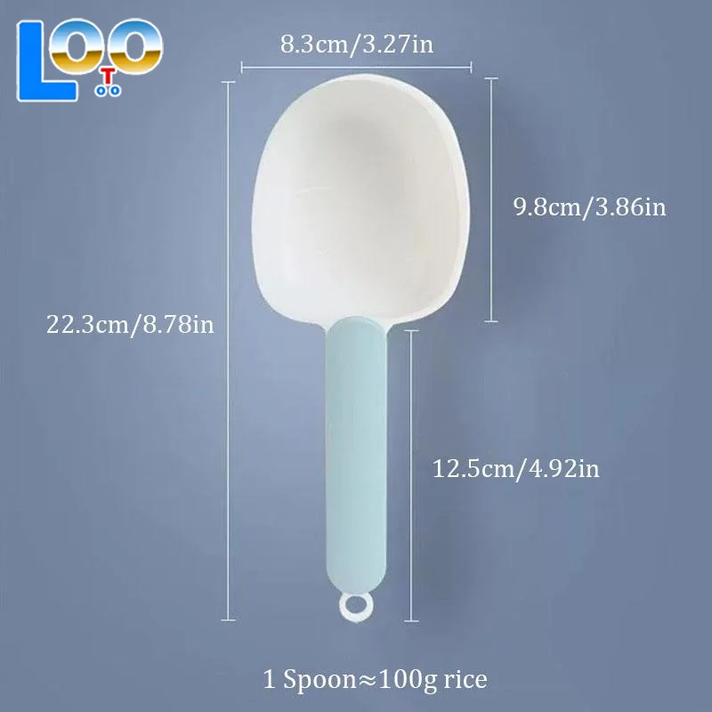 Мерная ложка для риса, многофункциональная ложка для кормления корма для домашних животных с уплотнительным зажимом, бытовая пластиковая кухонная мерная ложка