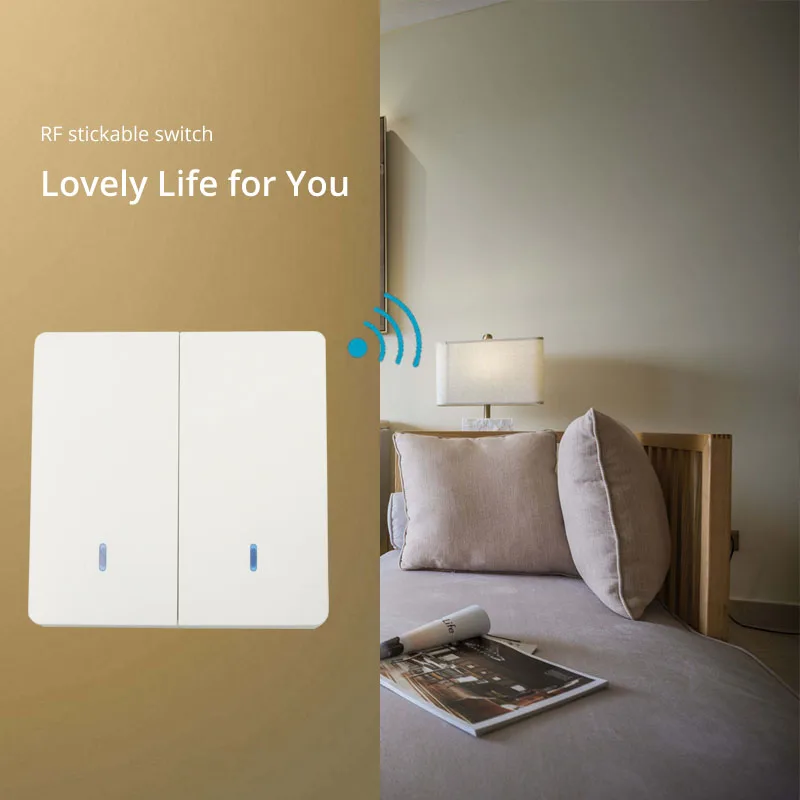 Battery Free Remote Control switch Wireless Light Switch RF433Mhz Smart Home Controller No WiFiself-generating Electricity