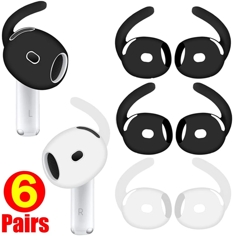 For Apple AirPods4 Replacement Eartips Ear Hook Cover Anti Lost Ear Caps For Airpods 4 Silicone Headphone Earbuds In-Ear Earhook