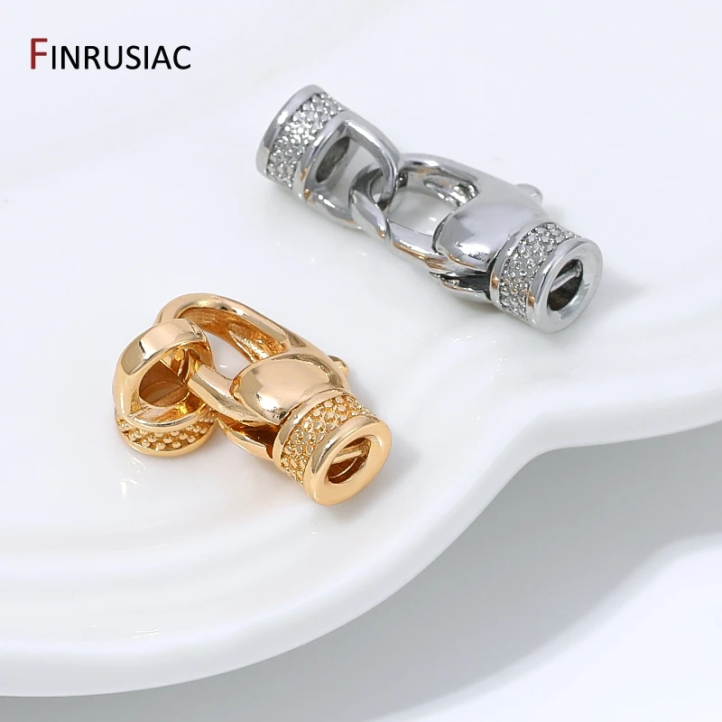 14K Gold Plated Brass Lobster Clasps Connector,Closure For Jewelery,Fastener End Clasps For DIY Bracelet Jewelry Making Supplies view 4