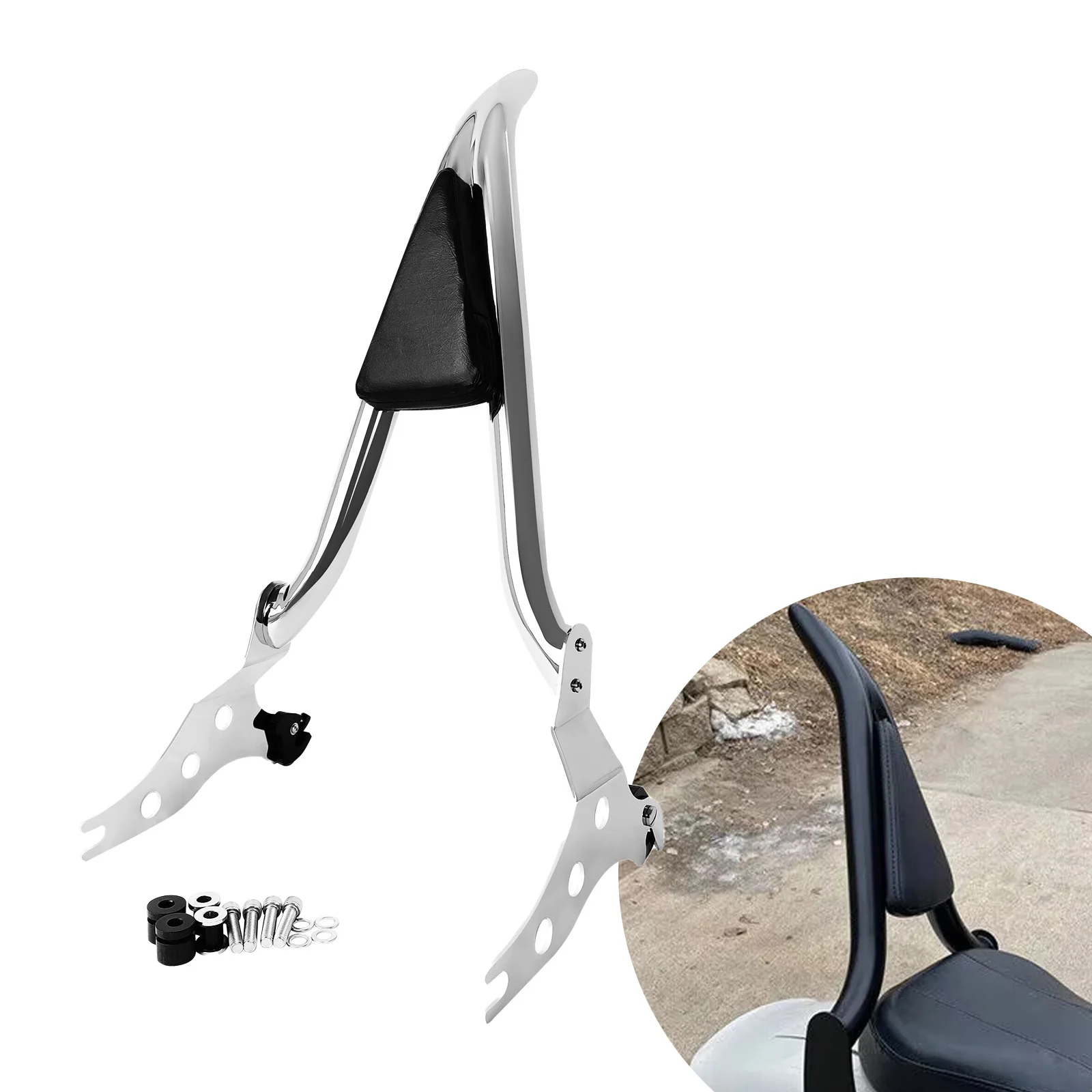 

Detachable Motorcycle Rear Backrest Passenger Sissy Bar Accessories for Harley Fat Boy FLFBS 2018-2025 Breakout 2013-2025