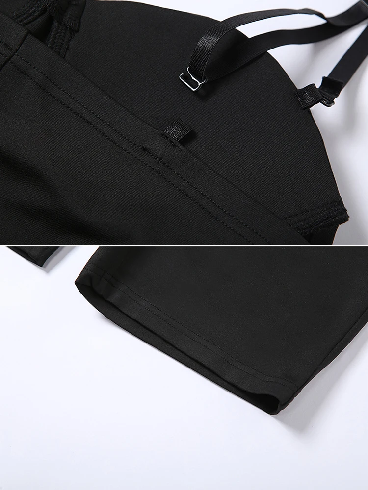 غريب سنور تشكيل الجسم المرأة اللياقة البدنية رومبير Hipste أكمام نحيل حزام قابل للتعديل Playsuit تمتد ملابس رياضية ملابس غير رسمية