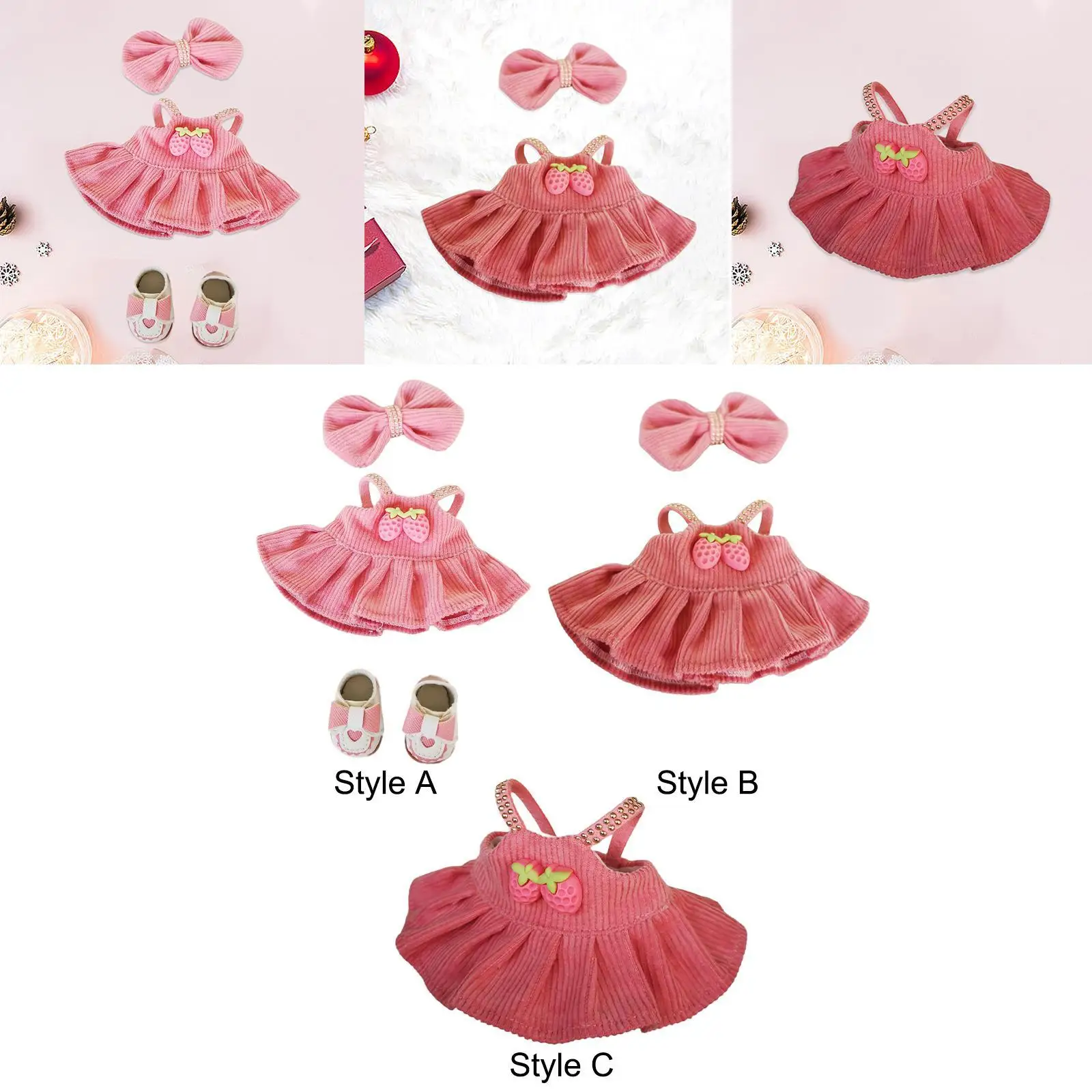 Doll Clothes Set Handmade Clothing for 17cm Dolls Girls Dolls Birthday Gifts