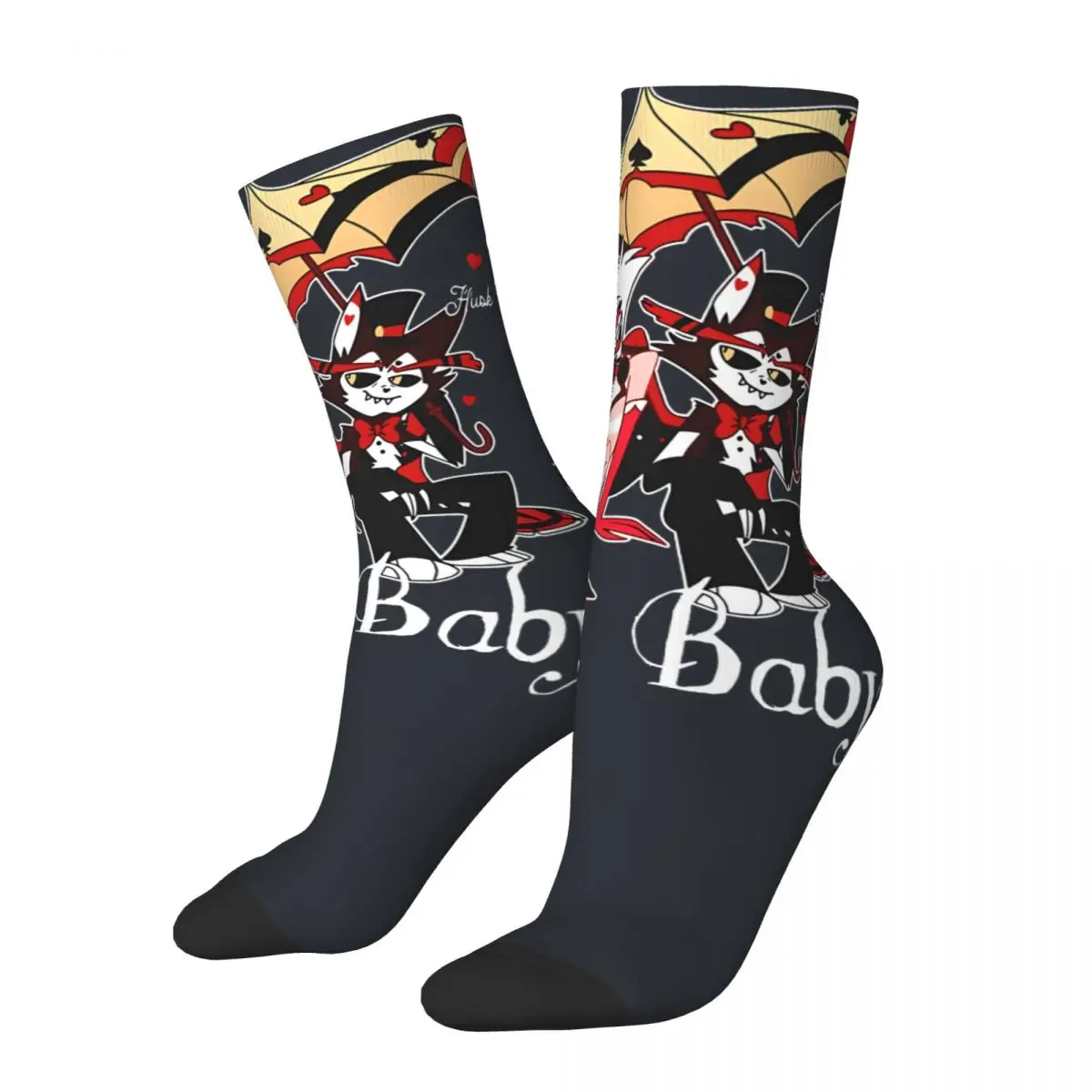 Hip Hop Retro Angel Dust X Husk Loser Crazy Men's compression Socks Unisex Hazbins Hotels Street Style Pattern Novelty Sock