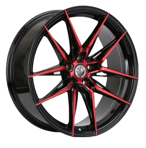 

China Made 18 Inch 5 Holes Pcd 112mm Black+red Color Replica Alloy Car Wheels Rims for Wholesale