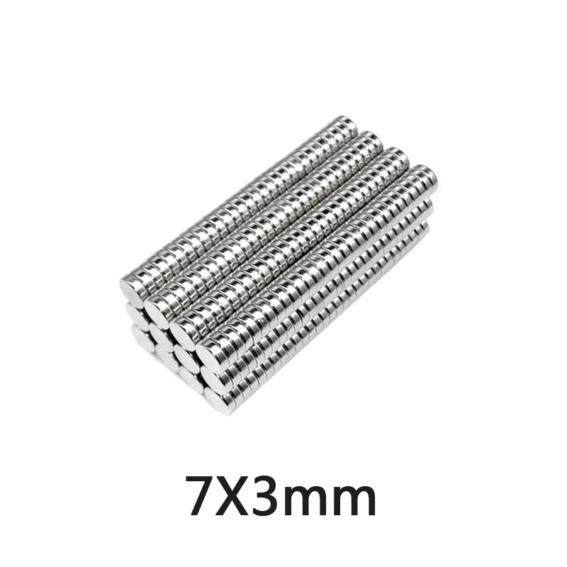 20/50/100/200/500pcs 7*3 mm Neodymium magnet disc 7x3mm N35 NdFeB Dia 7x3 Strong Small Magnetic Magnets For Craft 7 mm x 3 mm