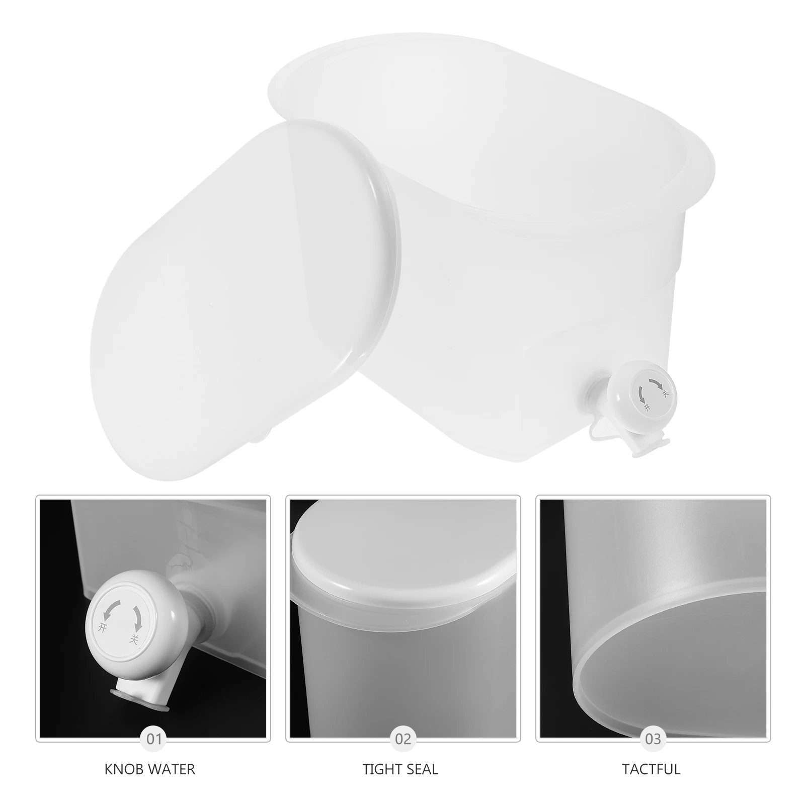 

1pc Large Capacity Cold Kettle With Faucet Refrigerator Beverage Water Pitcher Tea Fruit Drinks Juice Dispenser With Spigot For