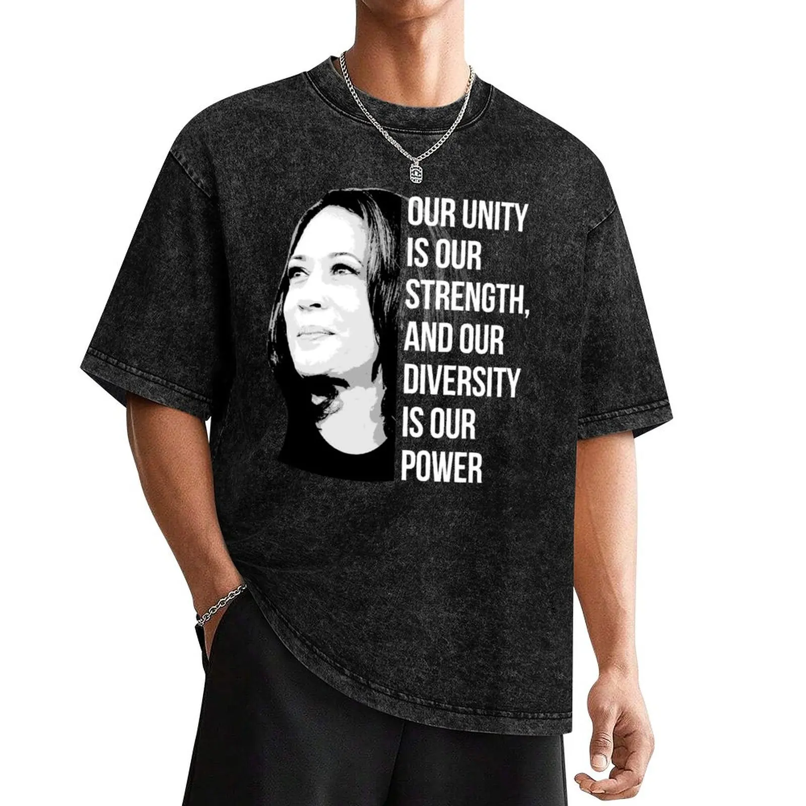 

Our Unity is our Strength - Kamala Harris Inspirational T-Shirt blue lock Clothing black t-shirts for men