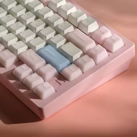 White Peach Theme Keycap 129key PBT＆ABS Custom Cute Pink Girl Keyboard Cap Cherry Profile Gaming KeyCap for Mechanical Keyboard