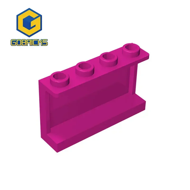 Gobricks 1 peça painel moc 1x4x2 com suporte lateral tijolos compatíveis com modelo 14718 peças de blocos de construção brinquedo de montagem infantil