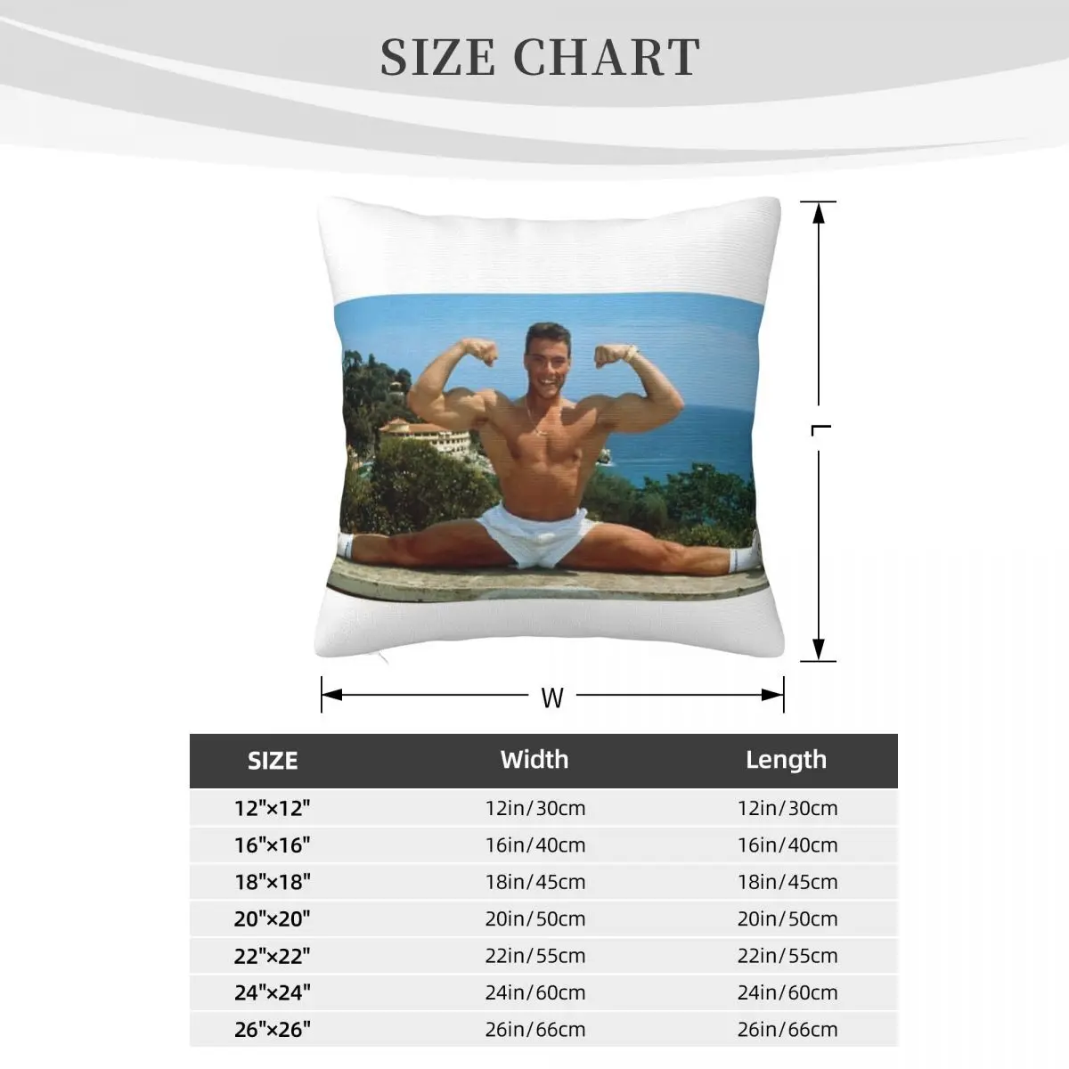 Jean Claude Van Damme Splits Pillow Decorative Cushion Room Decorating Items Pillow Case Pillow Cover