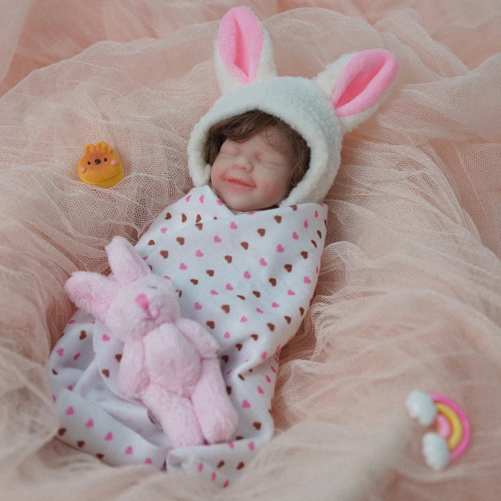 6 Inch Soft Body Mini Silicone  Baby Dolls with Real Life Tiny Baby Doll with Gifts Box & Feeding Bottle