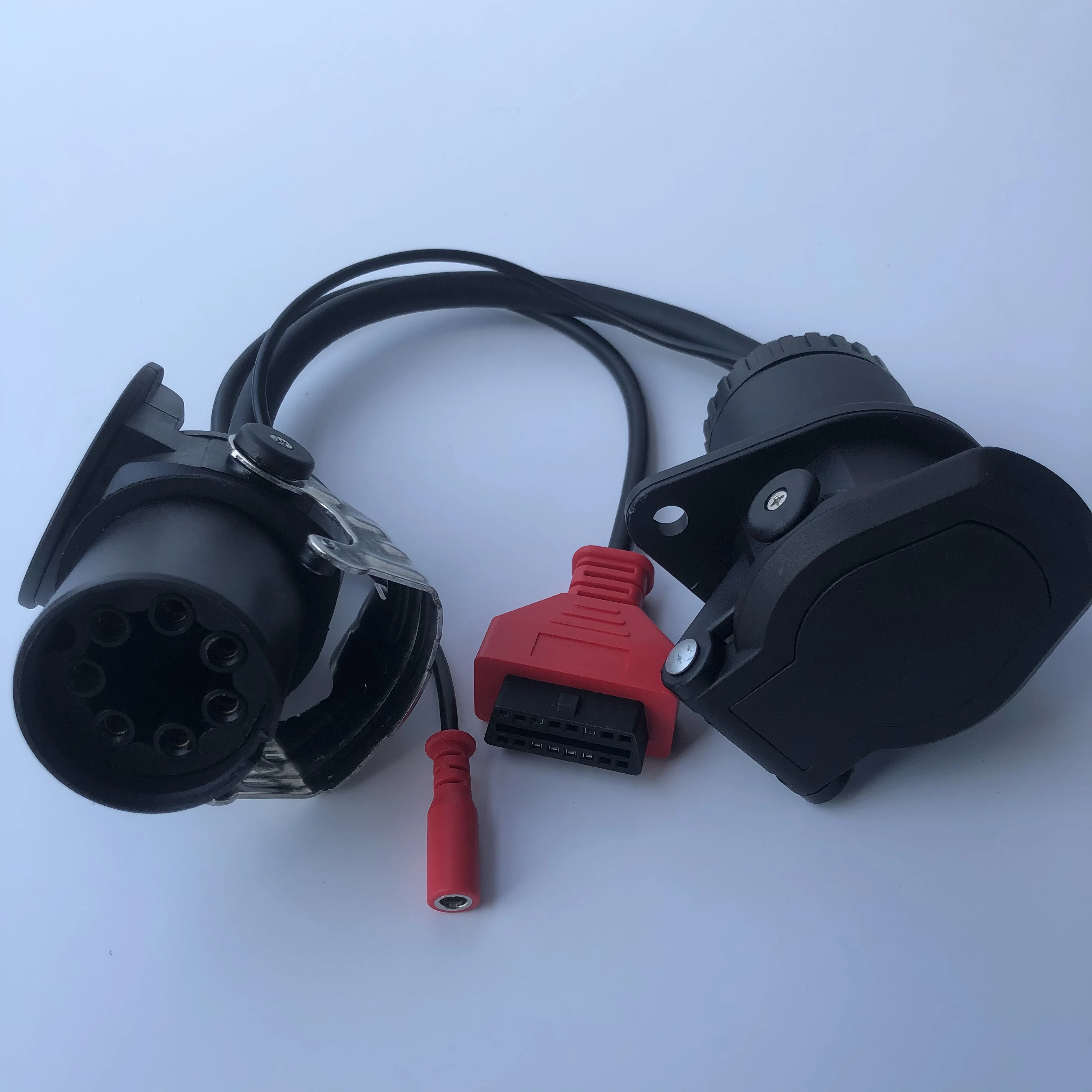 สายอะแดปเตอร์วินิจฉัย OBD2 สำหรับรถพ่วง รองรับ EBS ISO 7638 ใช้ได้กับ Bosch Autel Autocom สำหรับรถบรรทุก