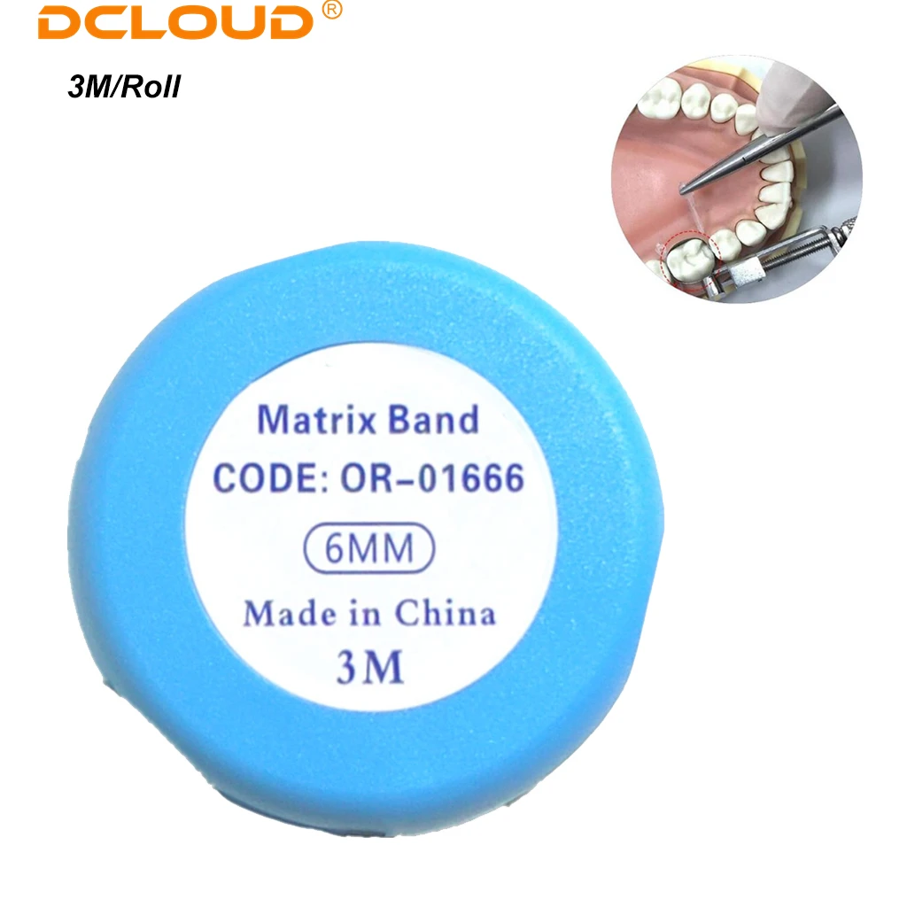 DCLOUD 3M / Rollo Dental Bandas de Matriz de Acero Inoxidable Dientes de Pulido Hoja de Formación Ancho 5/6/7mm Tiras de Matriz Materiales Dentales