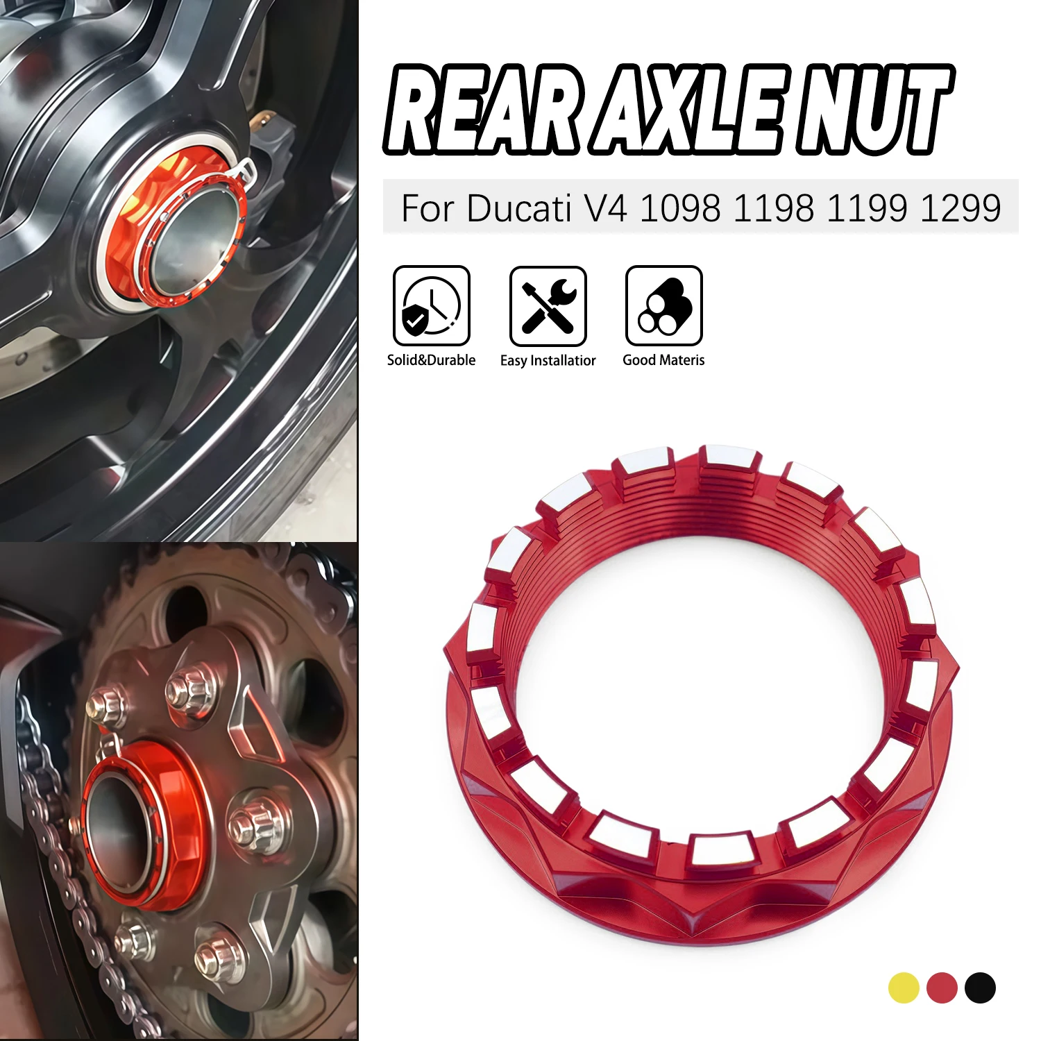

Rear Wheel Axle Nut Cover Motorcycle Accessories For Ducati V4 1098 1198 1199 1299 Panigale Multistrada1200 Diavel Streetfighter