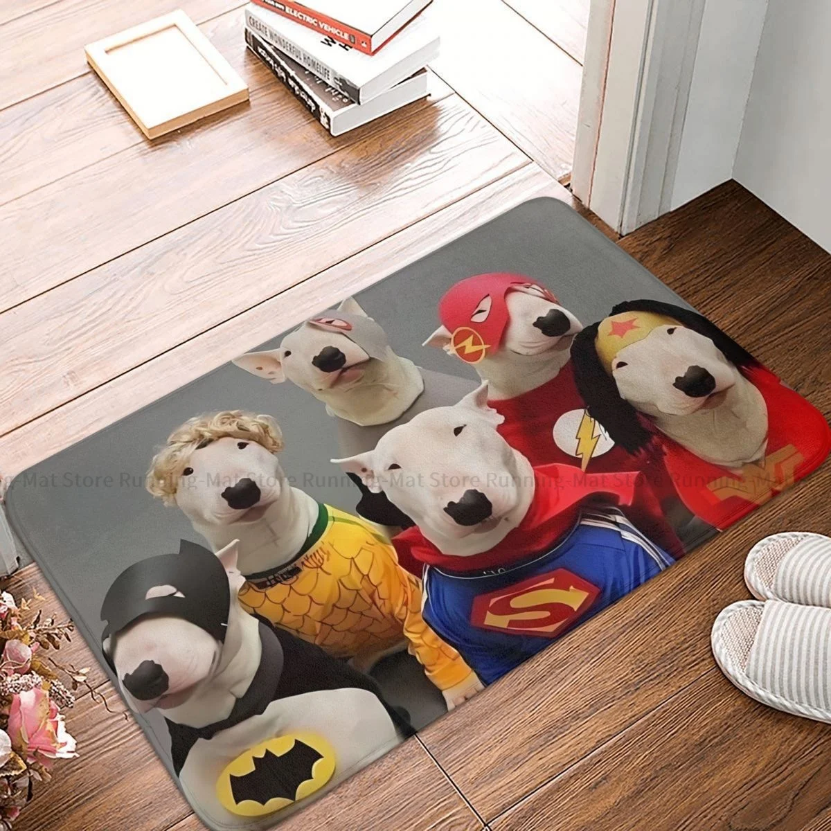 Bull Terrier Pet Dog Bath Mat Funny Doormat Kitchen Carpet Balcony Rug Home Decor