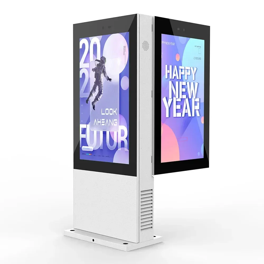 

75 Inch Double Side Outside LCD Digital Signage Screen Advertising Stand Outdoor Lcd Totem Advertising Equipment Kiosk